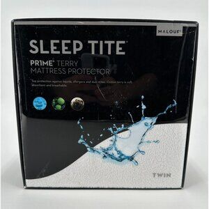 Malouf SLEEP TITE Prime Terry Waterproof Mattress Protector Single TWIN Size Bed